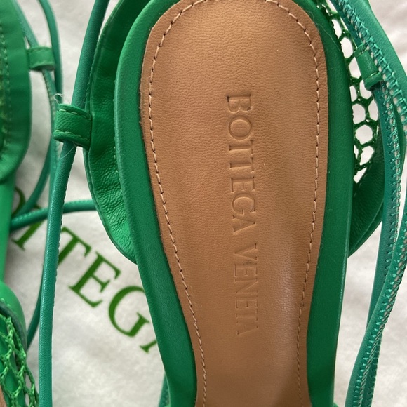 Bottega Veneta SALE Italian green sandals, Scarps Pelle S. Gonna size 38 EUC - Picture 6 of 8